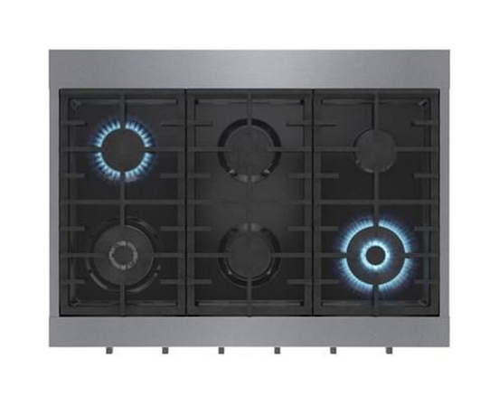 Dessus de cuisinière encastrée à gaz de 36 po. avec brûleur OptiSim® Bosch - RGM8658UC
