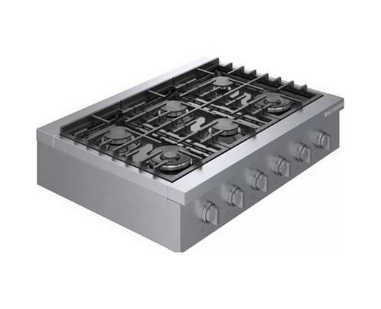 Dessus de cuisinière encastrée à gaz de 36 po. avec brûleur OptiSim® Bosch - RGM8658UC