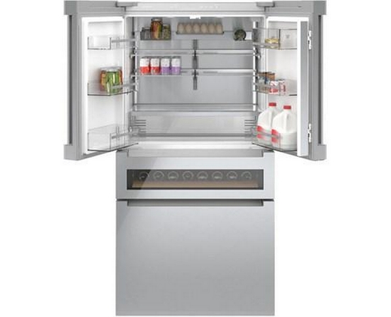 Réfrigérateur quatre portes avec porte à deux battants à profondeur de comptoir de 36 po., 20,5 Pi cu. avec FlexBar™ Bosch - B36CL81ENG