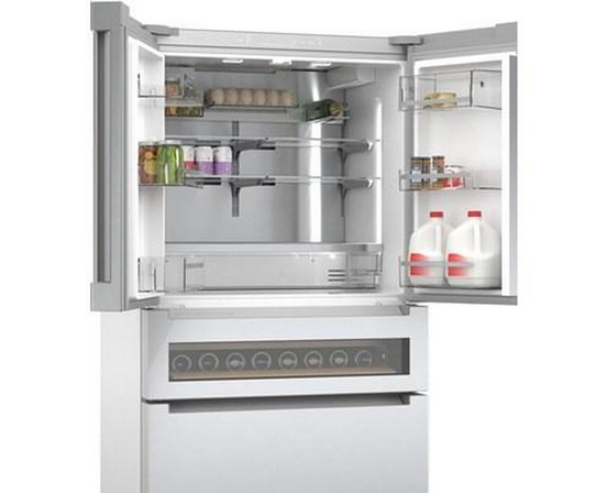 Réfrigérateur quatre portes avec porte à deux battants à profondeur de comptoir de 36 po., 20,5 Pi cu. avec FlexBar™ Bosch - B36CL81ENG