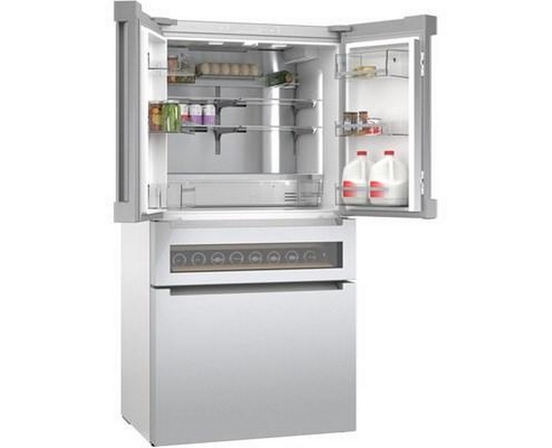 Réfrigérateur quatre portes avec porte à deux battants à profondeur de comptoir de 36 po., 20,5 Pi cu. avec FlexBar™ Bosch - B36CL81ENG