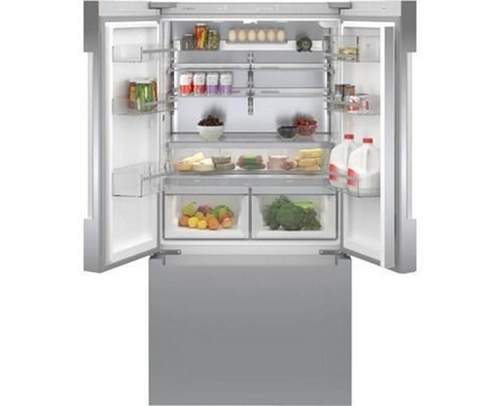Réfrigérateur trois portes avec porte à deux battants à profondeur de comptoir de 36 po., 20.8 Pi cu. avec FarmFresh System™ Bosch - B36CT81ENS