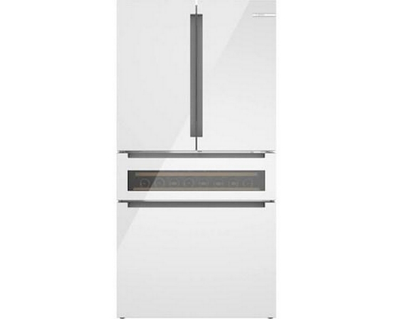 Réfrigérateur quatre portes avec porte à deux battants à profondeur de comptoir de 36 po., 20,5 Pi cu. avec FlexBar™ Bosch - B36CL81ENW