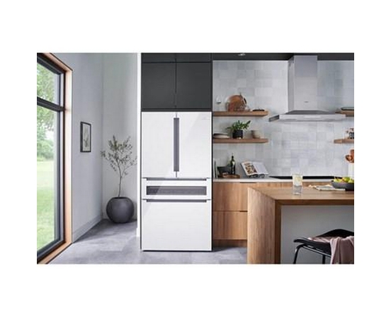 Réfrigérateur quatre portes avec porte à deux battants à profondeur de comptoir de 36 po., 20,5 Pi cu. avec FlexBar™ Bosch - B36CL81ENW