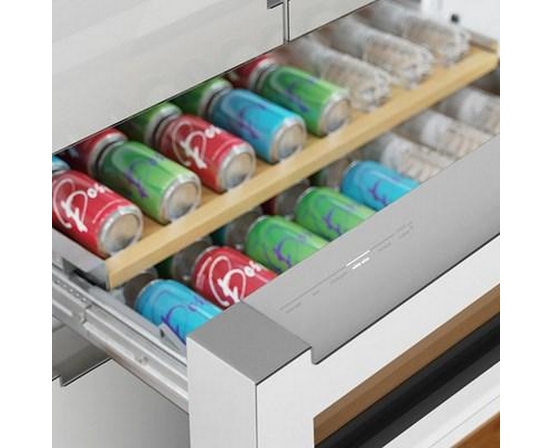 Réfrigérateur quatre portes avec porte à deux battants à profondeur de comptoir de 36 po., 20,5 Pi cu. avec FlexBar™ Bosch - B36CL81ENW