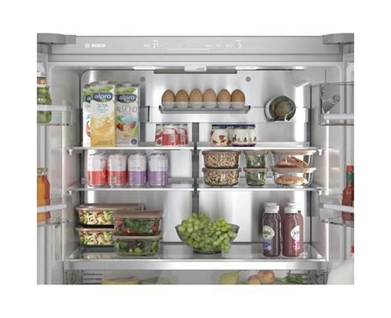 Réfrigérateur quatre portes avec porte à deux battants à profondeur de comptoir de 36 po., 20,5 Pi cu. avec FlexBar™ Bosch - B36CL81ENW
