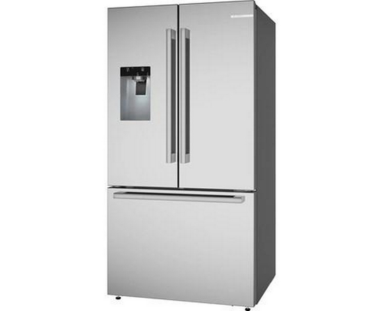 Réfrigérateur à portes françaises congélateur en bas 36'' Acier brossé anti-traces, Total No Frost Bosch - B36FD52SNS