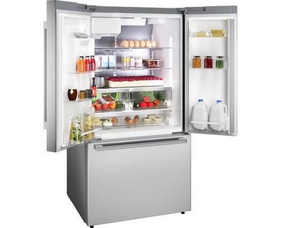Réfrigérateur à portes françaises congélateur en bas 36'' Acier brossé anti-traces, Total No Frost Bosch - B36FD52SNS
