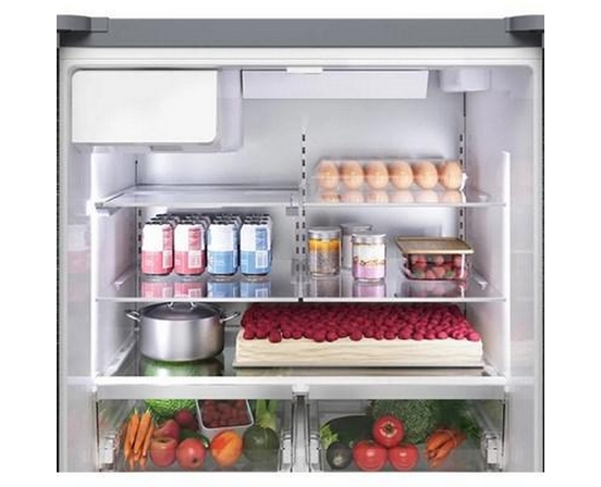 Réfrigérateur à portes françaises congélateur en bas 36'' Acier brossé anti-traces, Total No Frost Bosch - B36FD52SNS