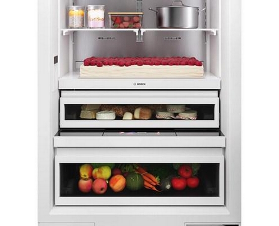 Réfrigérateur à congélateur inférieur intégré de 30 po., 16.5 Pi cu. avec connectivité Wi-Fi Bosch - B30BB130SS