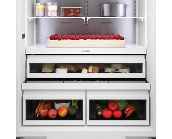 Réfrigérateur à congélateur inférieur intégré de 36 po., 20.1 Pi cu. avec connectivité Wi-Fi Bosch - B36BT130NS