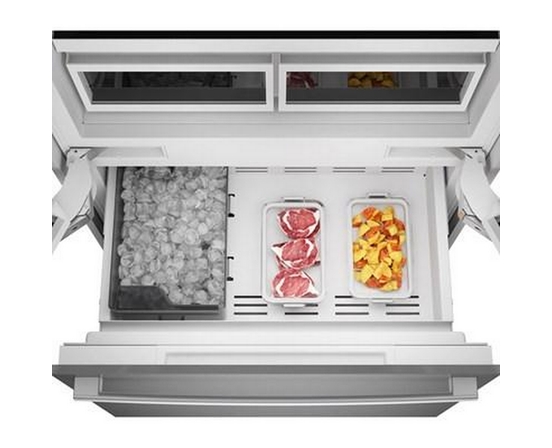 Réfrigérateur à congélateur inférieur intégré de 36 po., 20.1 Pi cu. avec connectivité Wi-Fi Bosch - B36BT130NS