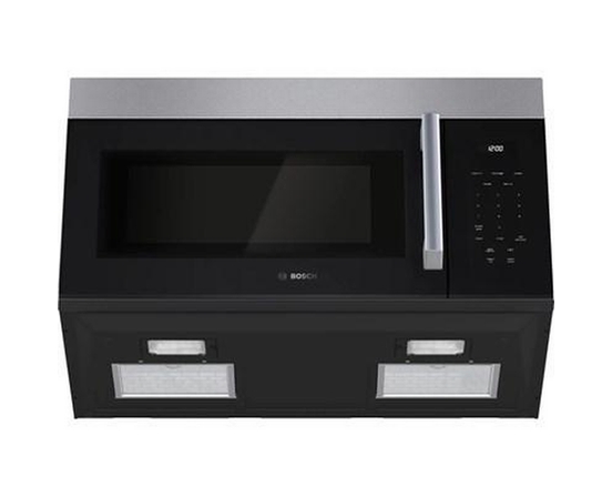 Four à micro-ondes à hotte intégrée de 30 po 1.7 Pi cu. avec écran ACL Bosch - HMV1055C