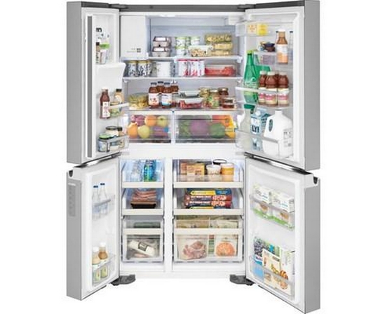 Réfrigérateur quatre portes avec porte à deux battants à profondeur de comptoir de 36 po, 21,5 Pi cu.. avec machine à glaçons Frigidaire Gallery - GRQC2255BF