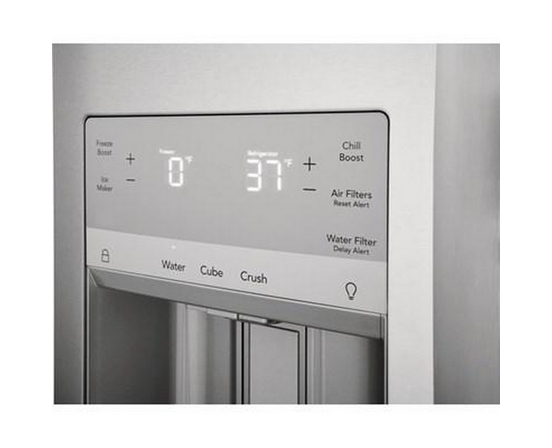 Réfrigérateur quatre portes avec porte à deux battants de 36 po, 26.3 Pi cu.. avec distributeur d'eau et de glaçons externe Frigidaire Gallery - GRMS2773AF