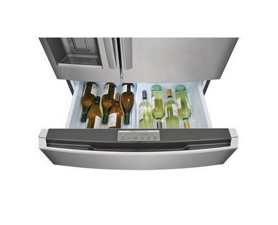 Réfrigérateur quatre portes avec porte à deux battants de 36 po, 26.3 Pi cu.. avec distributeur d'eau et de glaçons externe Frigidaire Gallery - GRMS2773AF