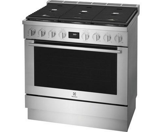 Cuisinière amovible à biénergie de 36 po Electrolux - ECFD3668AS