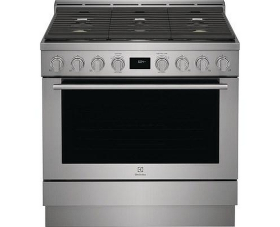 Cuisinière amovible au gaz de 36 po avec technologie convection Electrolux - ECFG3668AS