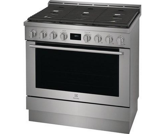 Cuisinière amovible au gaz de 36 po avec technologie convection Electrolux - ECFG3668AS