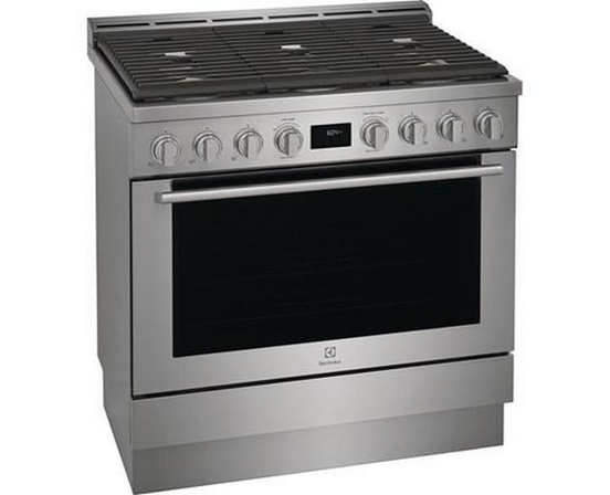 Cuisinière amovible au gaz de 36 po avec technologie convection Electrolux - ECFG3668AS