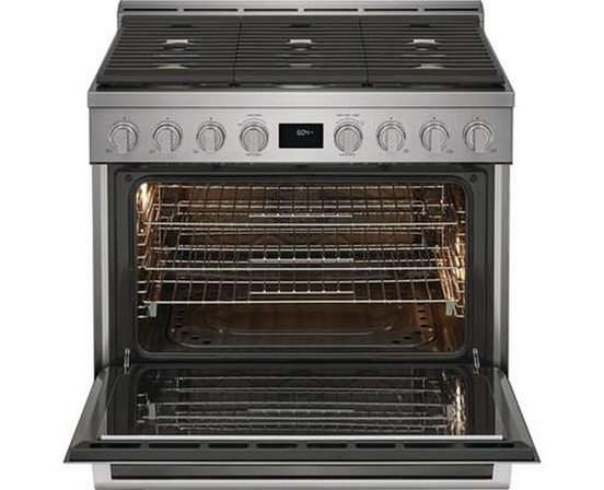 Cuisinière amovible au gaz de 36 po avec technologie convection Electrolux - ECFG3668AS