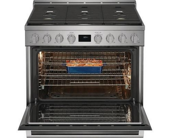 Cuisinière amovible au gaz de 36 po avec technologie convection Electrolux - ECFG3668AS