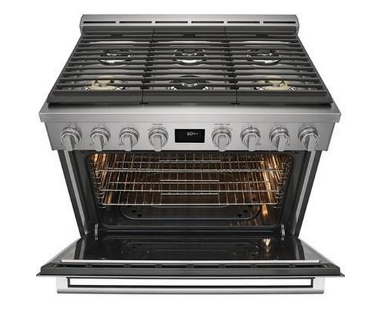 Cuisinière amovible au gaz de 36 po avec technologie convection Electrolux - ECFG3668AS