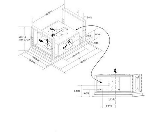 Hotte de plafond série HBC1 de 43 po Best - HBC143EWH