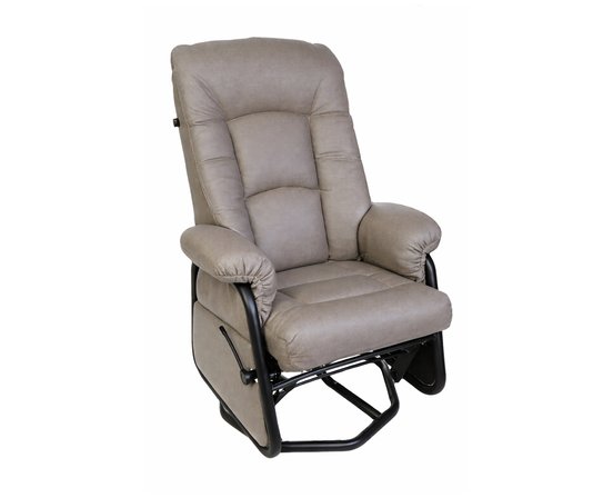 Fauteuil sur billes inclinable berçant et pivotant en tissu de Pel