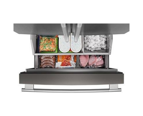 Réfrigérateur trois portes avec porte à deux battants à profondeur de comptoir de 36 po, 24,8 Pi cu. avec distributeur d'eau interne KitchenAid - KRFC336SPS