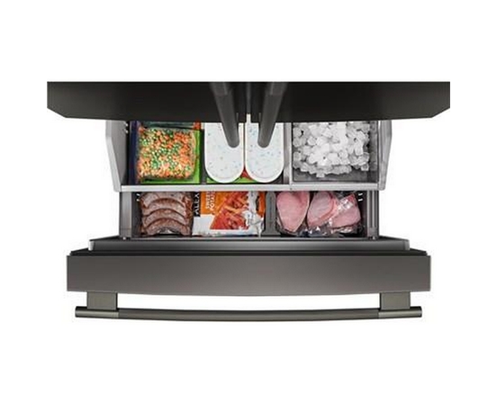 Réfrigérateur trois portes avec porte à deux battants à profondeur de comptoir de 36 po, 24,8 Pi cu. avec distributeur d'eau interne KitchenAid - KRFC336SBE