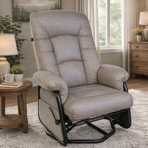 Fauteuil sur billes inclinable berçant et pivotant en tissu de Pel