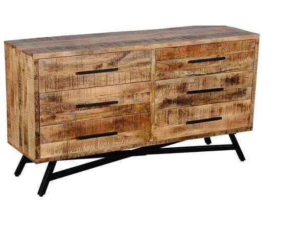Bureau 6 Tiroirs en bois