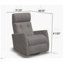 Fauteuil inclinable motorisé, berçant et pivotant