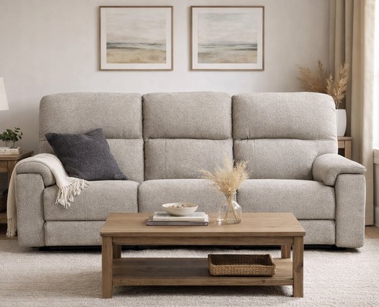 Sofa Maria inclinable manuel en tissu de Elran