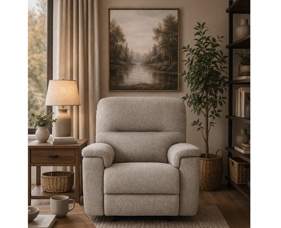Fauteuil système au mur inclinable en tissu Maria de Elran
