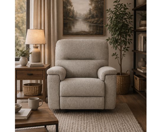 Fauteuil inclinable berçant à billes en tissu Maria de Elran