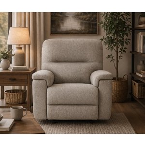 Fauteuil inclinable berçant à billes et pivotant en tissu Maria de Elran