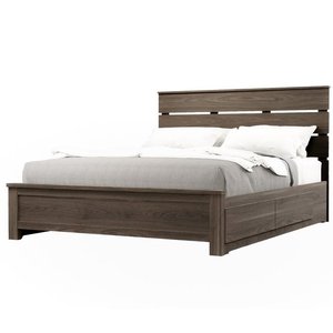 Lit complet format grand lit 60 po. avec rangement  de MEQ