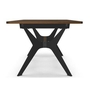 Table de salle à manger Boomerang avec base tréteau de Amisco