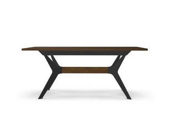Table de salle à manger Boomerang avec base tréteau de Amisco
