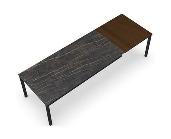 Table de salle à manger Zenith avec dessus en verre de Amisco