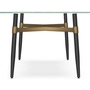 Table de salle à manger Link avec dessus en verre et base tréteau de Amisco