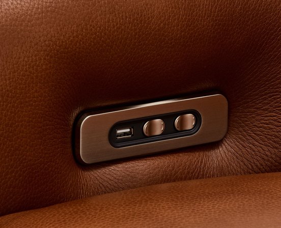 Sofa condo motorisé en cuir