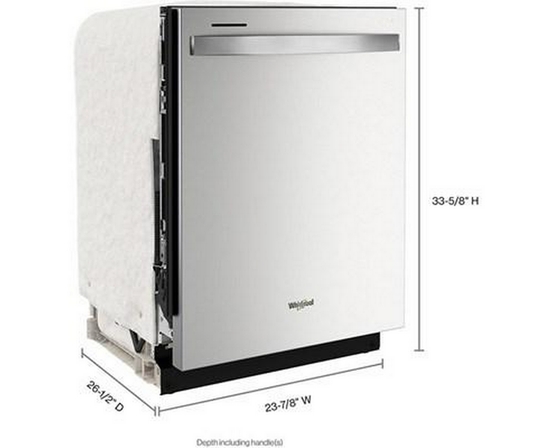 Lave-vaisselle avec panier Spin&Load et lavage intelligent IA Whirlpool - WDT745SASZ