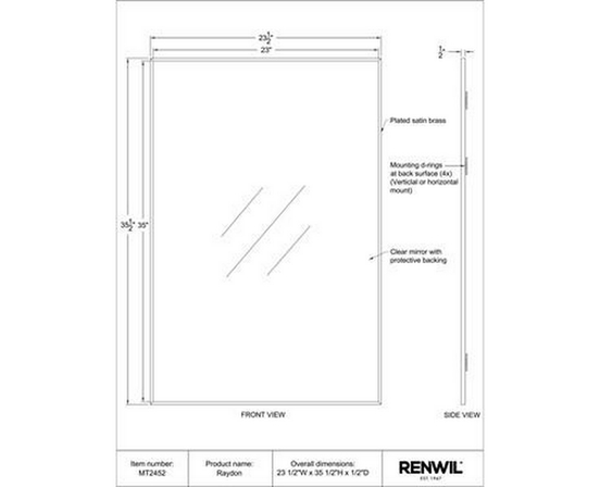 Miroir mural Raydon de Renwil