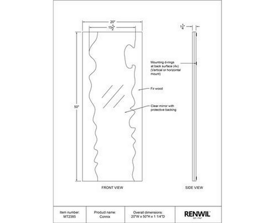Miroir mural Connix de Renwil