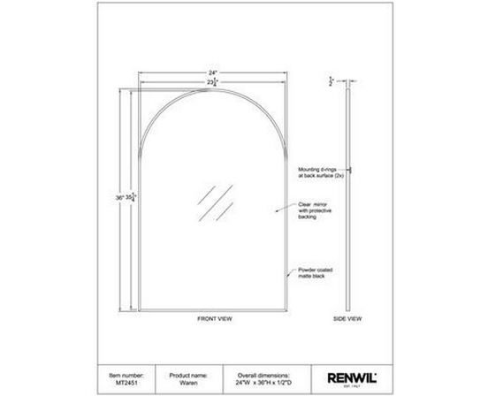 Miroir mural Waren de Renwil