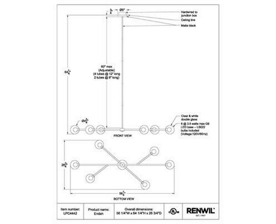 Lampe à suspension Endah de Renwil
