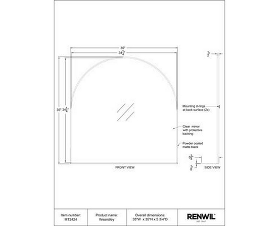 Miroir mural Wearstley de Renwil